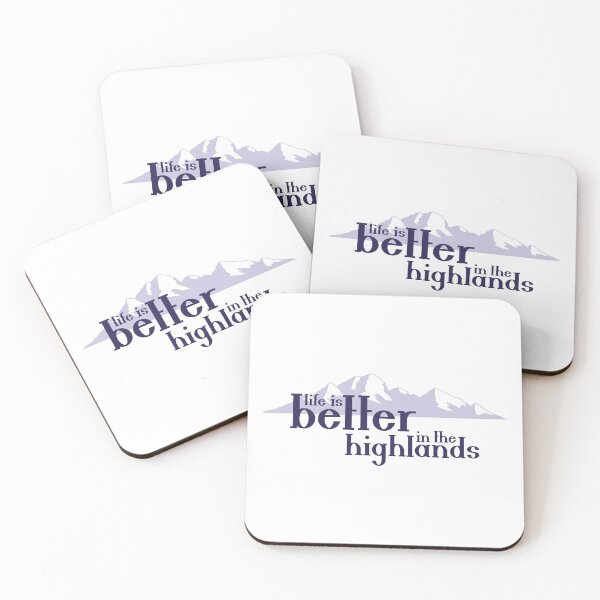 Item preview, Life is Better In the Highlands Scottish Mountains Quote designed and sold by DancingwithInk.