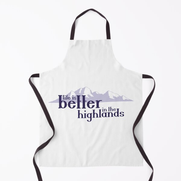 Item preview, Life is Better In the Highlands Scottish Mountains Quote designed and sold by DancingwithInk.