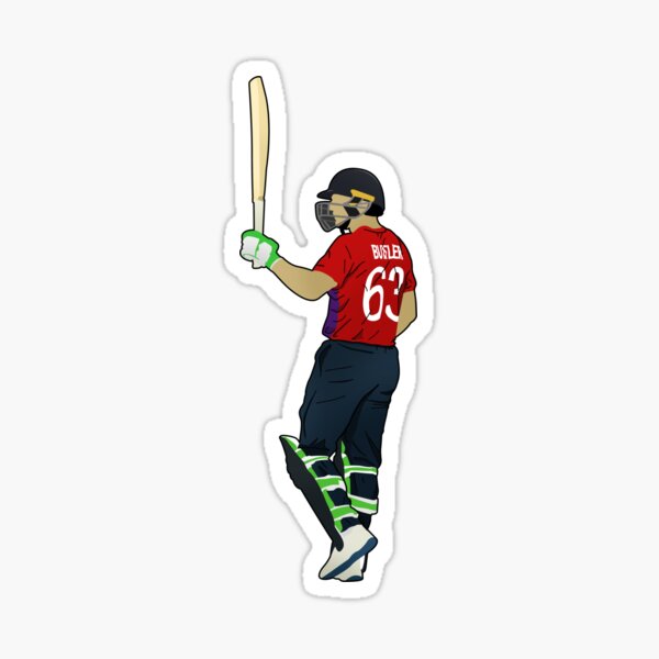 Vista previa del artículo con la obra «Jos Buttler T20», diseñado y vendido por HitFor6.