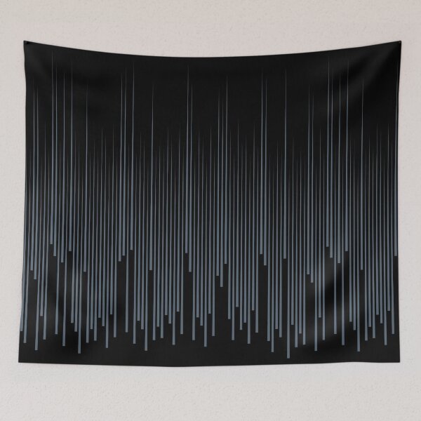 Artikelvorschau, Black and Blue Vertical Stripes Line Art Pattern Pairs Valspar 2022 Color of the Year Mountain River 4005-6C - Colour Trends entworfen und verkauft von ColorOfTheYears.