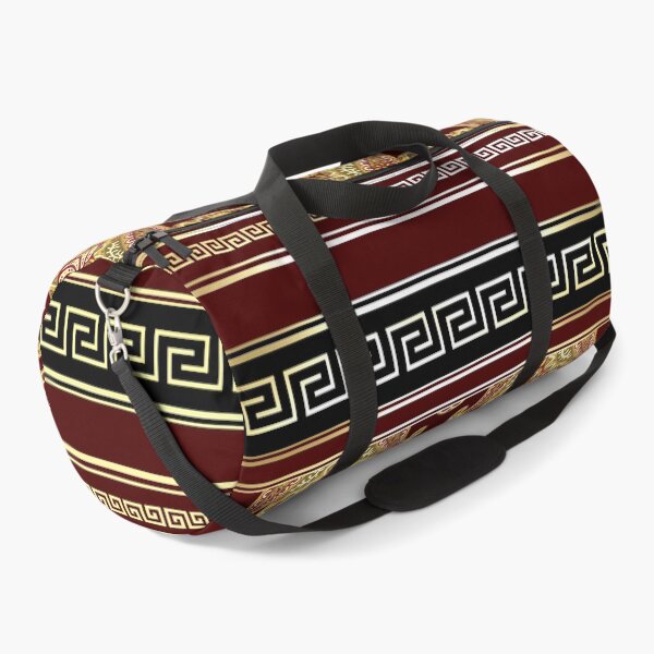 Item preview, Greek Key Maroon Red Gold Black Floral Paisley designed and sold by Yiorgos Designs.