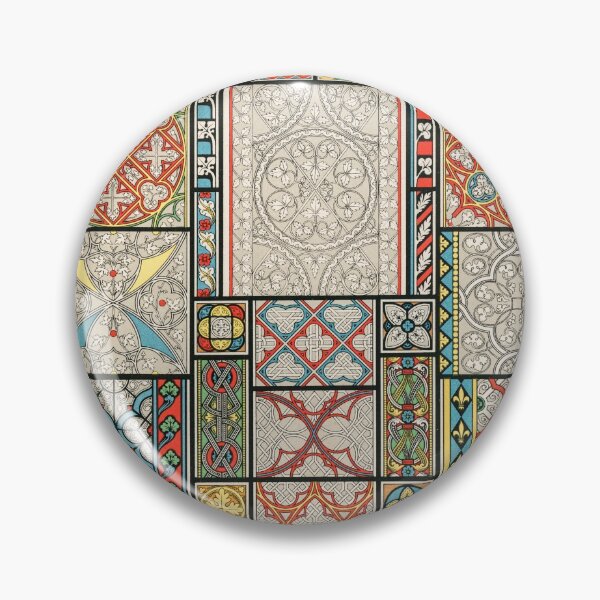 Item preview, Albert Racinet - Vintage Medieval Pattern - Stained Glass Windows  designed and sold by FrostMintStudio.