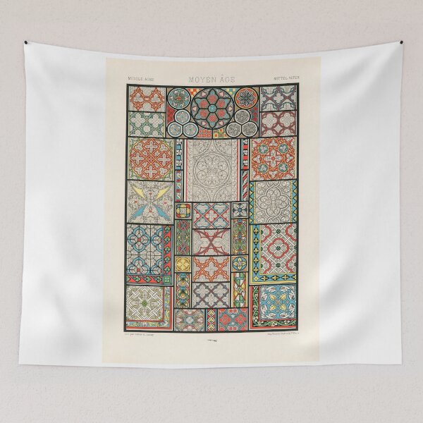 Item preview, Albert Racinet - Vintage Medieval Pattern - Stained Glass Windows  designed and sold by FrostMintStudio.
