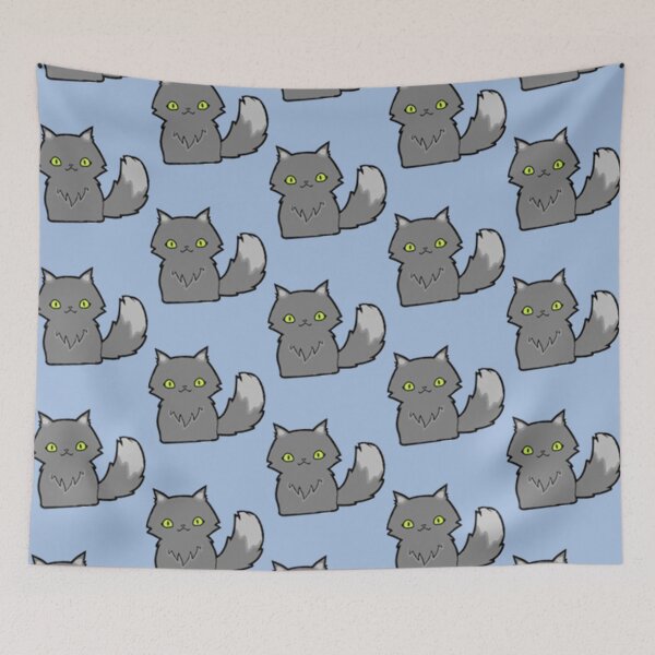 Item preview, Grey Cat in Blue   designed and sold by CharlieParke.