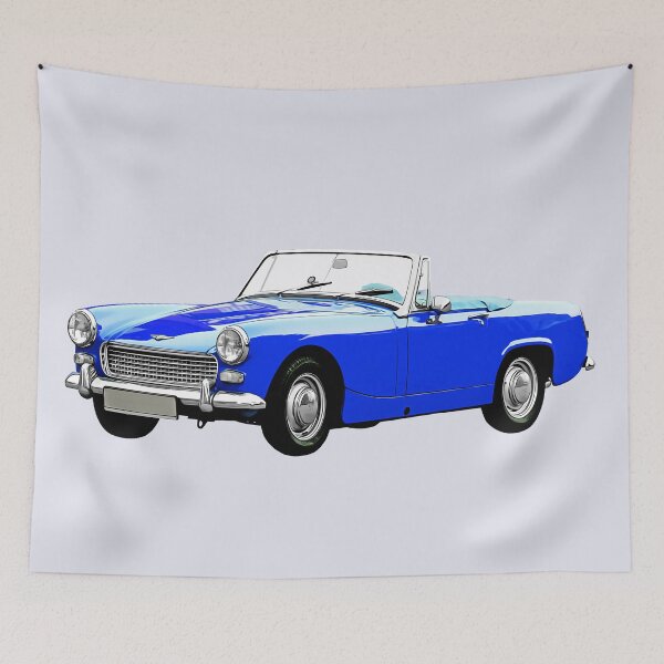Item preview, retro stylish blue car designed and sold by MikaelSh.