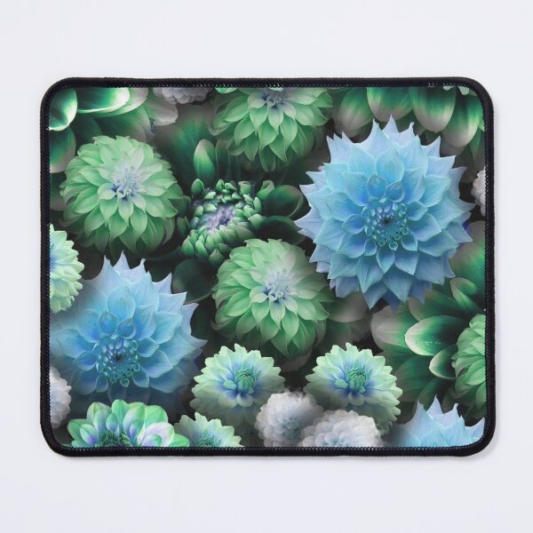 Item preview, Blue Green Dahlias designed and sold by bloomingvine.
