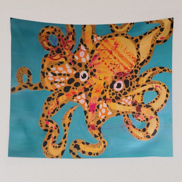 Item preview, Abstract octopus beach art  designed and sold by Sndabson.