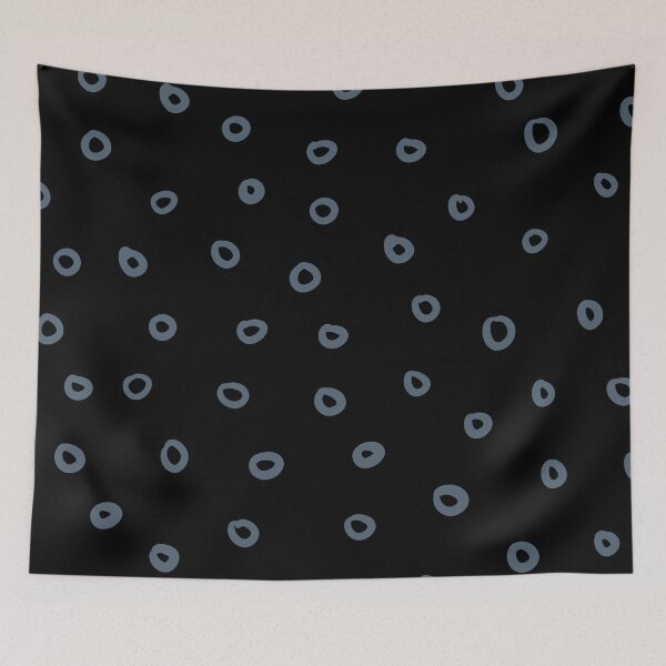 Item preview, Black and Blue Simple Hoop Circle Pattern Pairs Valspar 2022 Color of the Year Mountain River 4005-6C - Colour Trends designed and sold by ColorOfTheYears.