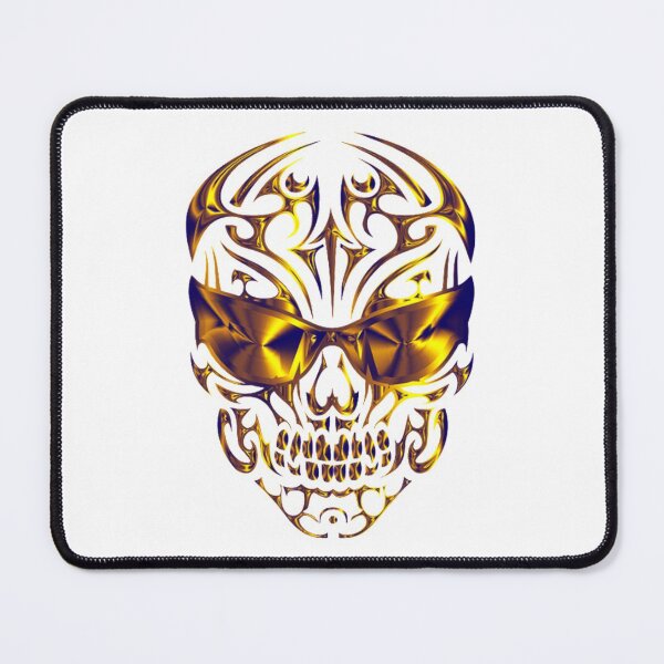 Item preview, STYLISH COOL GOLD SKULL WEARING SUNGLASSES designed and sold by MrCreativeArts.