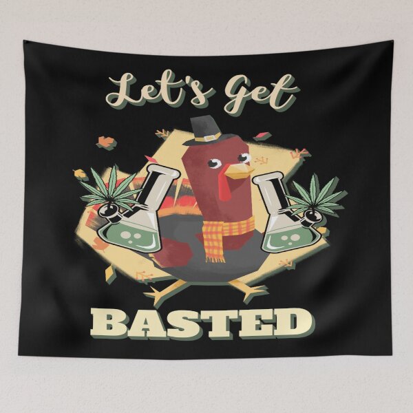 Item preview, Let's Get Basted Funny Pot Cannabis Thanksgiving Turkey Gift designed and sold by Paula Helit.