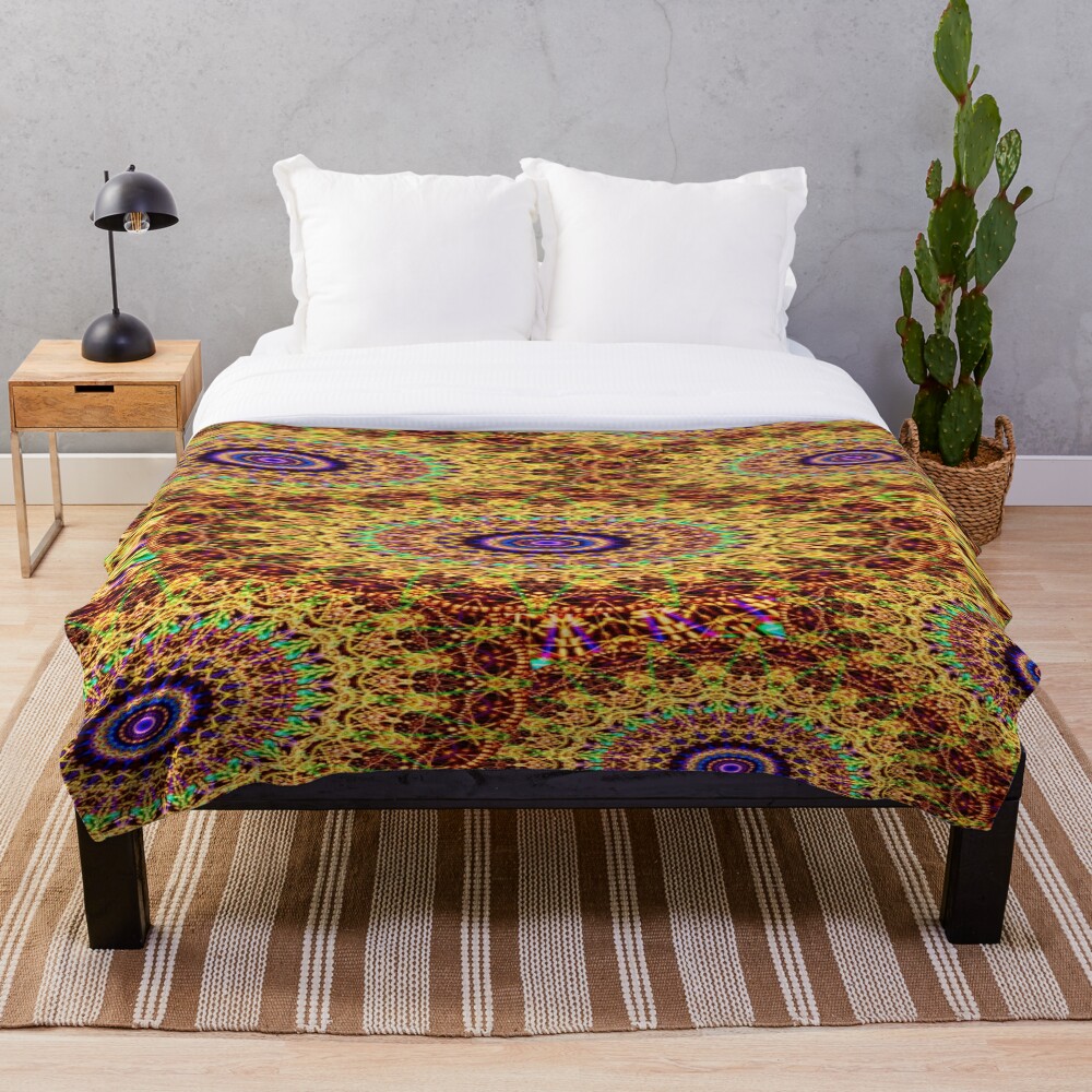 The Golden Spiral - Abstract Art on a throw blanket