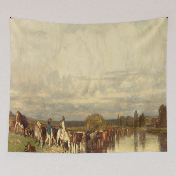 Item preview, Cows crossing a ford-Jules Dupre designed and sold by LumiereSasha.