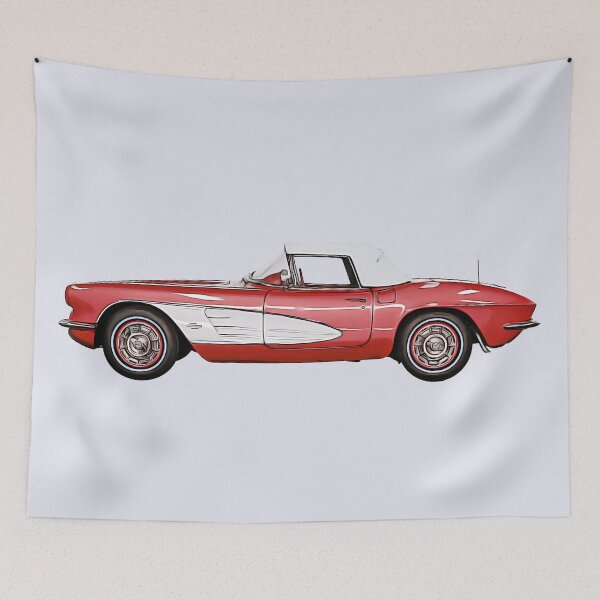 Item preview, retro stylish red car designed and sold by MikaelSh.