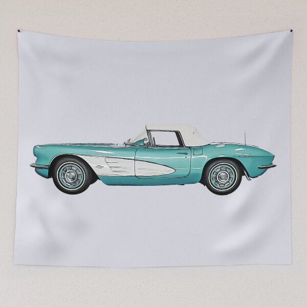 Item preview, retro stylish green car designed and sold by MikaelSh.