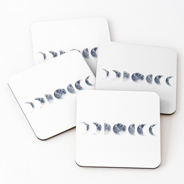Item preview, Moon phases in a row | Watercolor designed and sold by Harpley Design Studio.