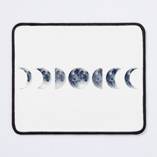 Item preview, Moon phases in a row | Watercolor designed and sold by Harpley Design Studio.