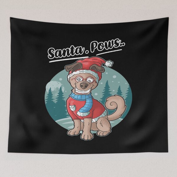 Item preview, Cute Santa Dog on Christmas Night Funny Christmas Gift Idea  designed and sold by justbejoker.