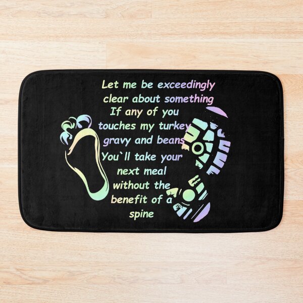 Item preview, Funny Pastel Thanksgiving  Foot and Boot Print on Your Face If You Touch MY Turkey Gravy designed and sold by FarzT.