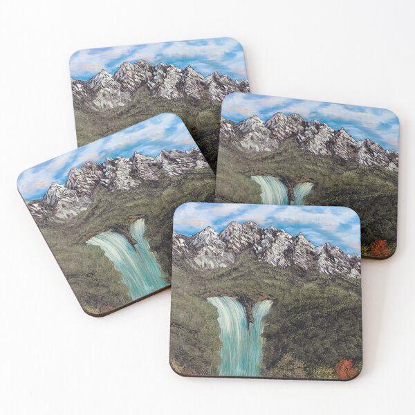 Item preview, Waterfall Mountain Art Print designed and sold by averyartsstudio.