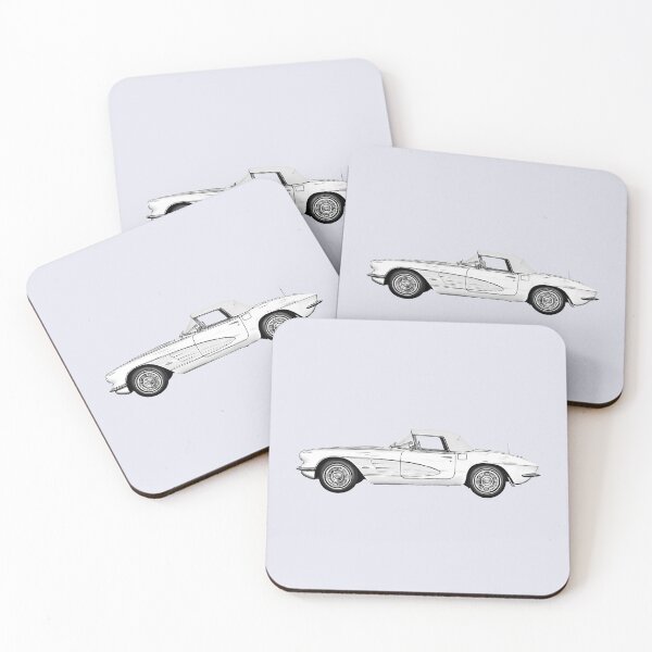 Item preview,  retro stylish white car designed and sold by MikaelSh.