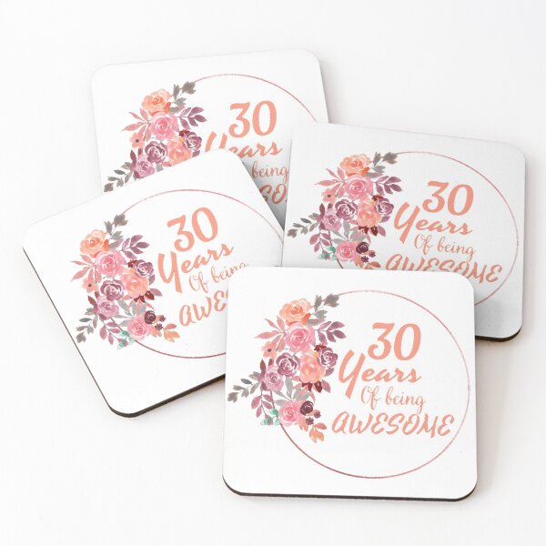 Aperçu de l'œuvre 30 ans d'être génial Floral 30e anniversaire créée et vendue par NishiiAgrawal.