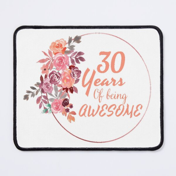 Aperçu de l'œuvre 30 ans d'être génial Floral 30e anniversaire créée et vendue par NishiiAgrawal.