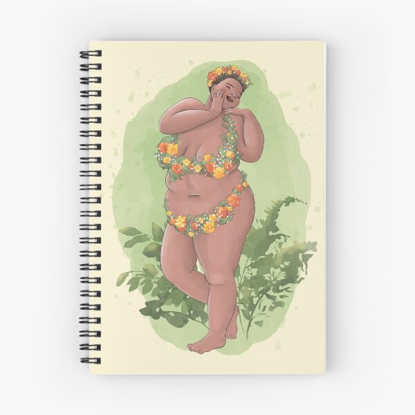 Item preview, Beautiful floral body positive artwork by BopoWatercolour featuring plus size woman  designed and sold by BopoWatercolour.