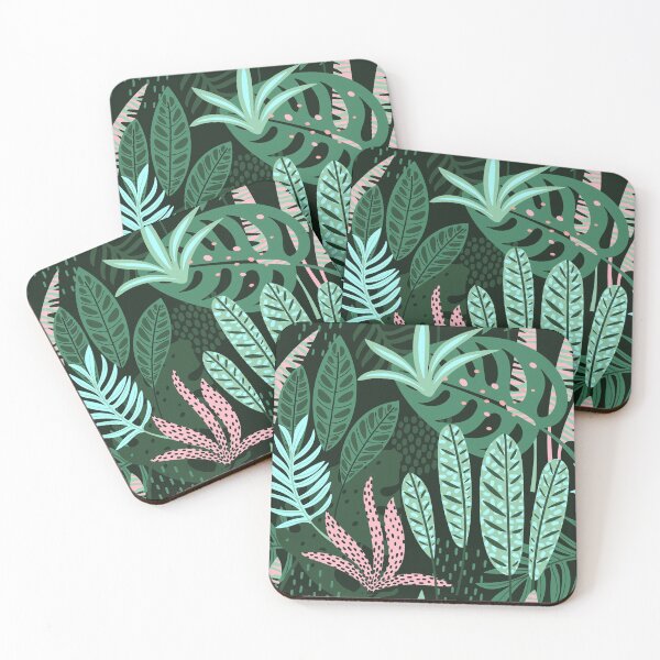 Item preview, Jungle Tropical Vibe Leafy Pattern designed and sold by urban-color.