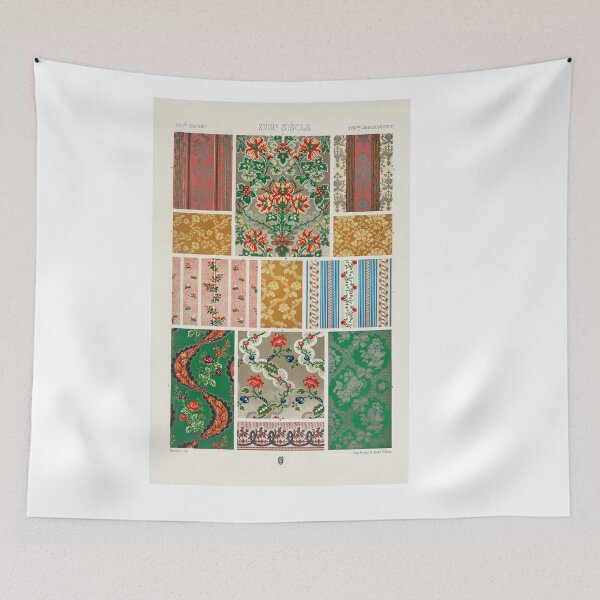 Item preview, Albert Racinet - Vintage Floral Modern Age Pattern Print designed and sold by FrostMintStudio.