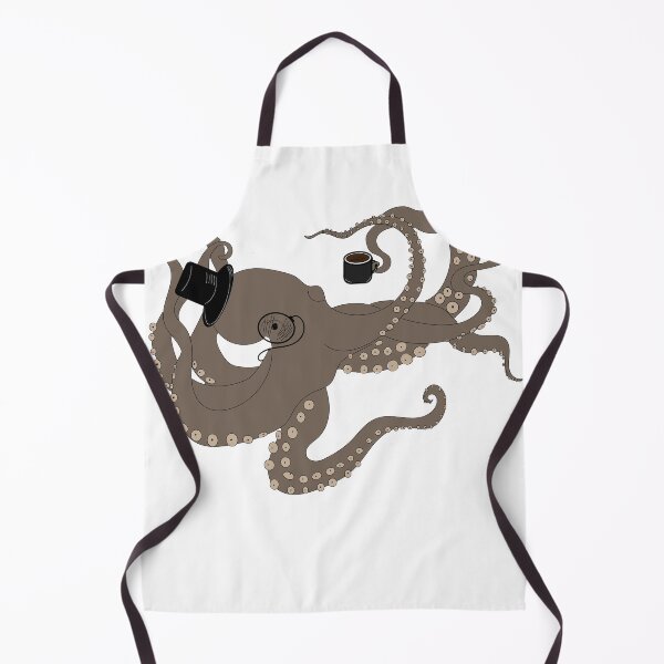 Item preview, Octopus Coffee Lover Nautical Ocean Biologist Digital Art designed and sold by myrgomez.
