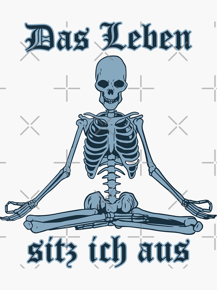 Thumbnail 3 von 3, Sticker, Das Leben sitz ich aus designt und verkauft von Kobeko.