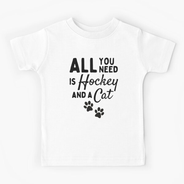 Cat Playing Hockey  Kids T-Shirt for Sale by Cats Smiles
