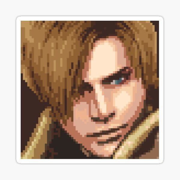 Leon Kennedy Pixel Art Sticker For Sale By AlleenasPixels Redbubble