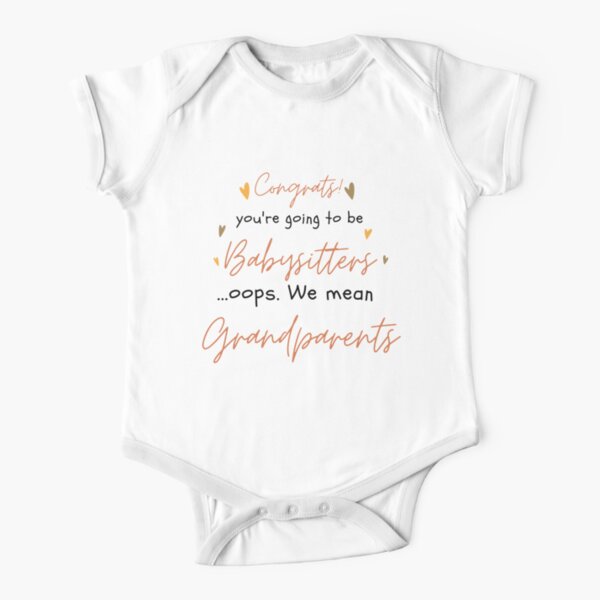 Baby Announcement Short Sleeve Baby One-Piece for Sale