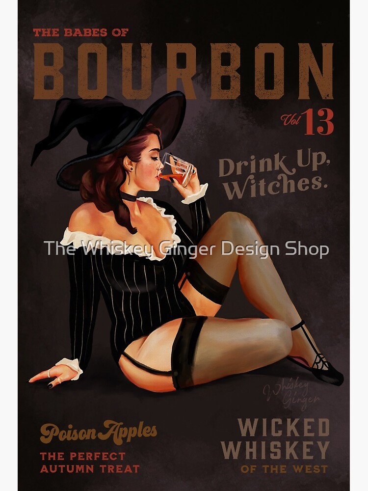 Thumbnail 2 of 2, Art Board Print, The Babes Of Bourbon Vol. 13: Drink Up Witches designed and sold by gramse212.