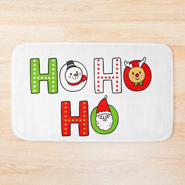 Item preview, Hohoho Cute Christmas Santa Reindeer and Snowman Words  designed and sold by Pinkmagenta.