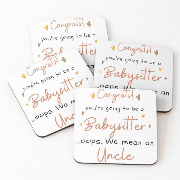 Item preview, Congrats You're Going To Be Babysitter, Oops We Mean An Uncle Funny Pregnancy Announcement designed and sold by CuteLovelyDesigns.
