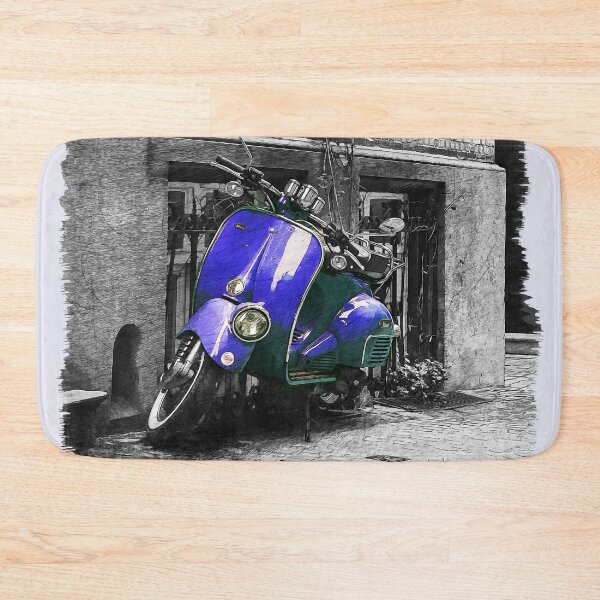 Item preview, grunge vintage blue scooter designed and sold by MikaelSh.