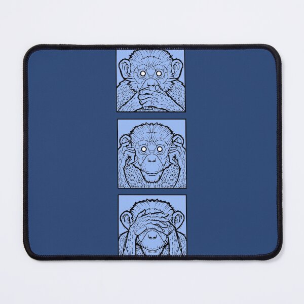 Item preview,  Three wise monkeys, hear no evil, see no evil, speak no evil, blue apes designed and sold by weilertsen.