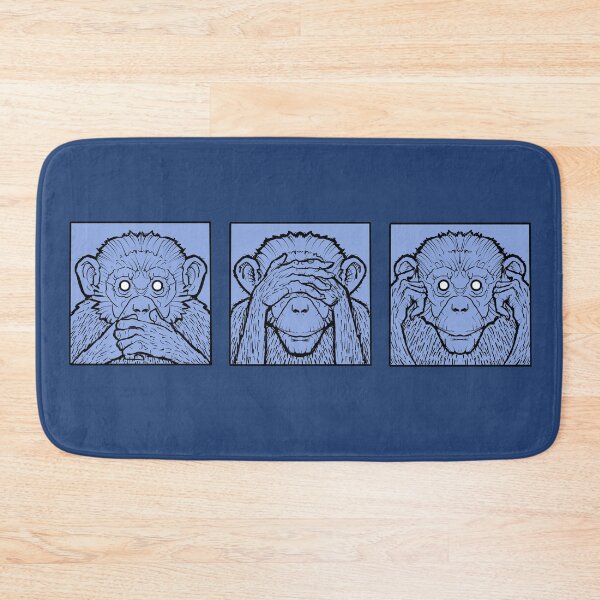 Item preview,  Three wise monkeys, hear no evil, see no evil, speak no evil, blue apes designed and sold by weilertsen.