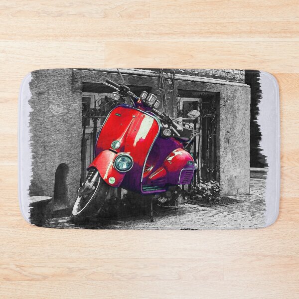 Item preview, grunge vintage red scooter designed and sold by MikaelSh.