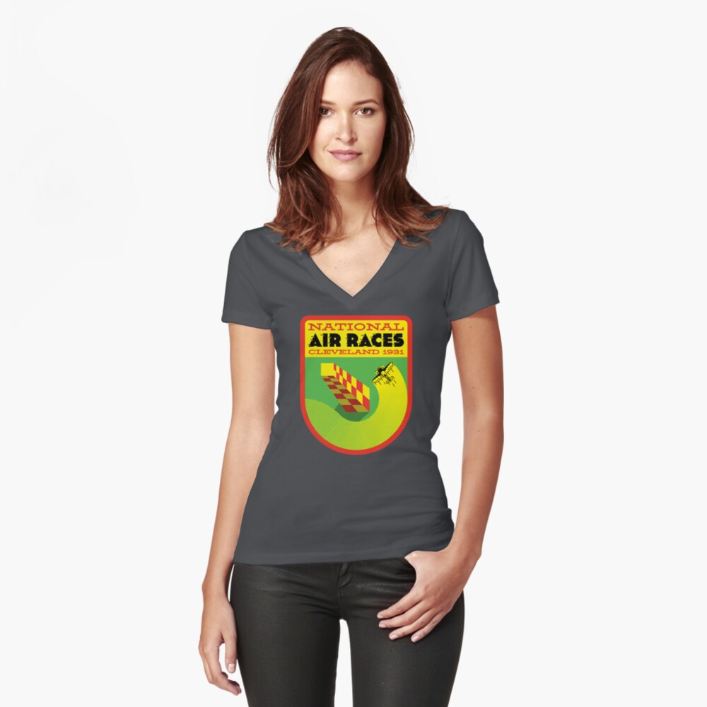 Item preview, Fitted V-Neck T-Shirt designed and sold by Aeronautdesign.