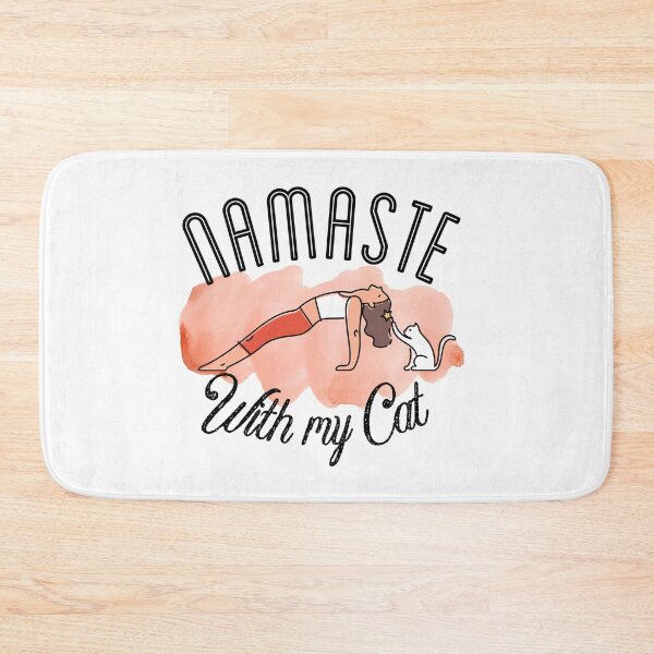 Item preview, Namaste with my Cat, Funny Yoga apparel for Cat lovers #Yoga #Namaste designed and sold by AmazingEcraft.