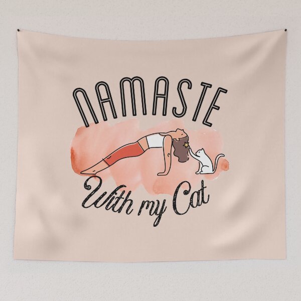 Item preview, Namaste with my Cat, Funny Yoga apparel for Cat lovers #Yoga #Namaste designed and sold by AmazingEcraft.