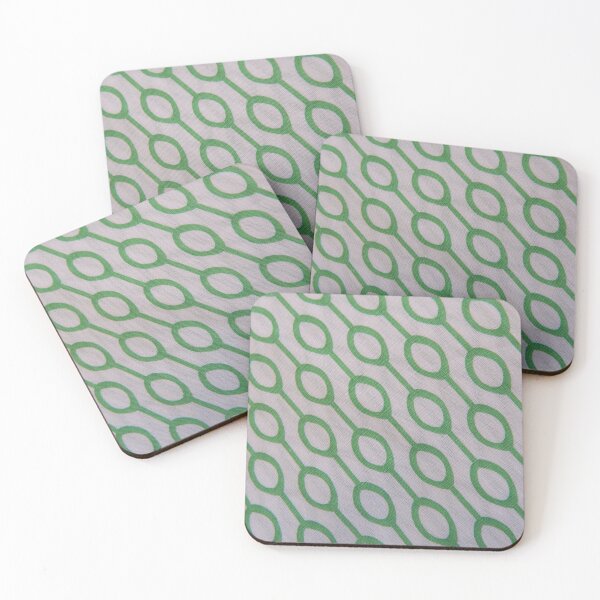 Item preview, Repetitive Green Pattern of Strings of pearls  designed and sold by rayscollection.