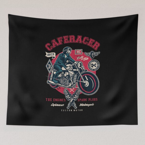 Item preview, CAFERACER MOTORCYCLE BIKER RIDE ON DIE designed and sold by THE SUPERIORS SHIRT SHOP.