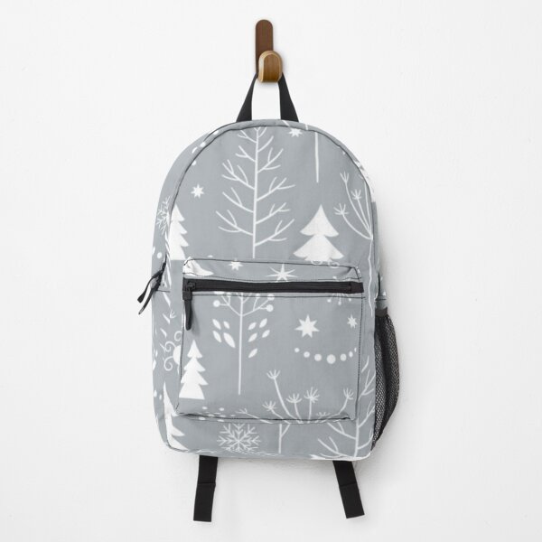Item preview, Seamless White Xmas Tree Pattern Silver & White designed and sold by WearWolfDesigns.