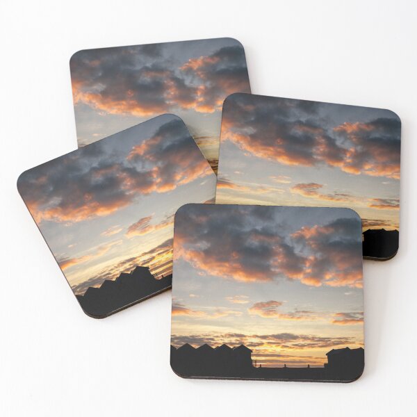 Item preview, Silhouetted Beach Huts at Blyth designed and sold by Violaman.