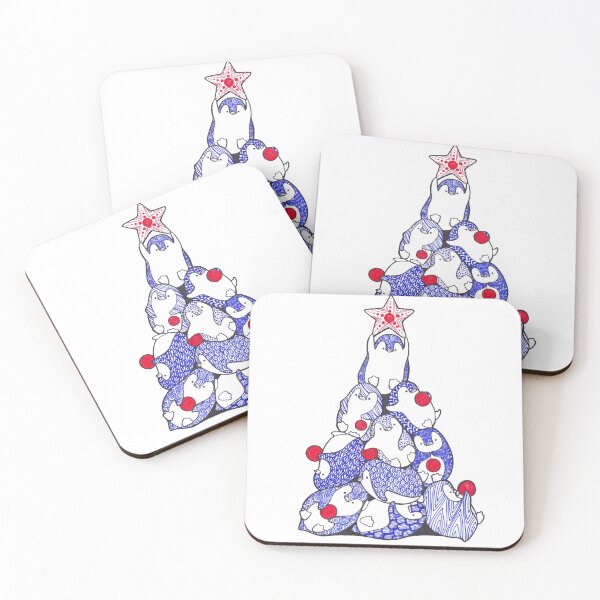 Item preview, Christmas penguins designed and sold by boozkova-vorona.