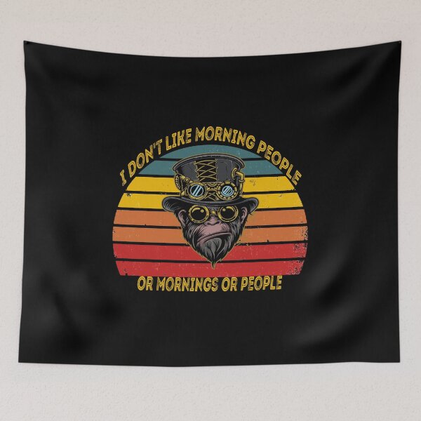 Item preview, I Don't Like Morning People Or mornings Or people funny gift Vintage  designed and sold by justbejoker.